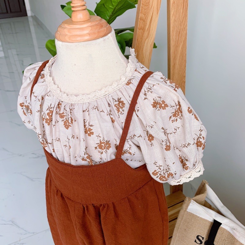 Quần cho bé Phuongboutique Áo yếm bé gái từ 10-20kg