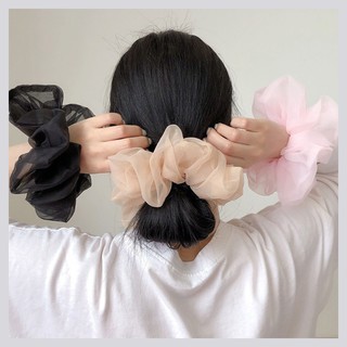 Dây Buộc Tóc Co Giãn Chất Liệu Chiffon Phong Cách Hàn Quốc Hair Scrunchies