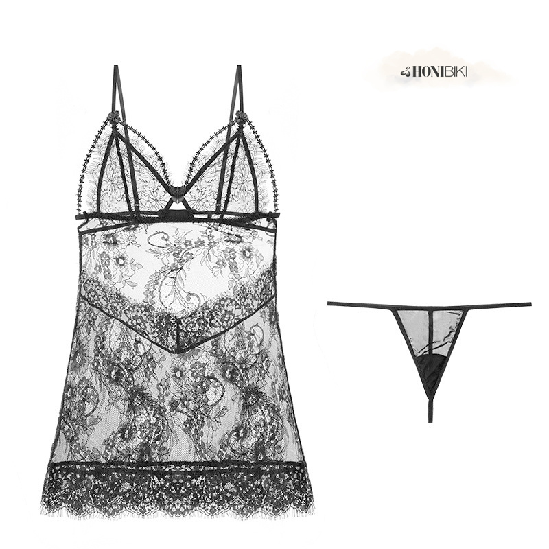 Đầm ngủ xuyên thấu - Váy ngủ dạng lưới nóng bỏng dành cho nữ HONIBIKI Mã VN014 | BigBuy360 - bigbuy360.vn