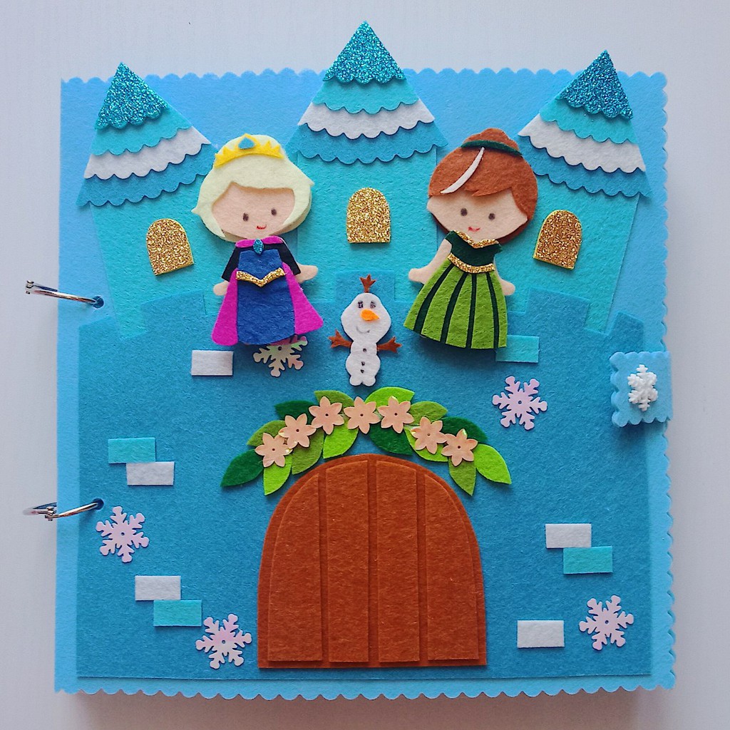 Sách vải Frozen – Nữ hoàng băng giá Elsa & Ana (Hình thật 100%) sản phẩm sách vải cho be gái – Tulip Store Handmade