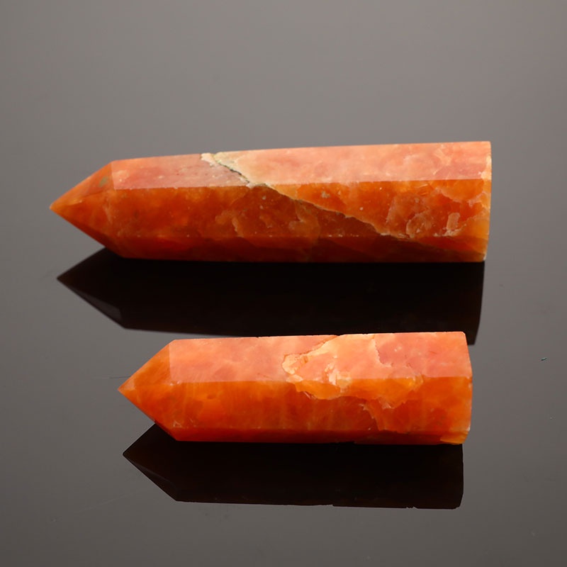 {FCC} 1pc Natural Sunstone Healing Energy Stone Quartz Tower Orange Ornament Reiki{akindofstar1.vn}