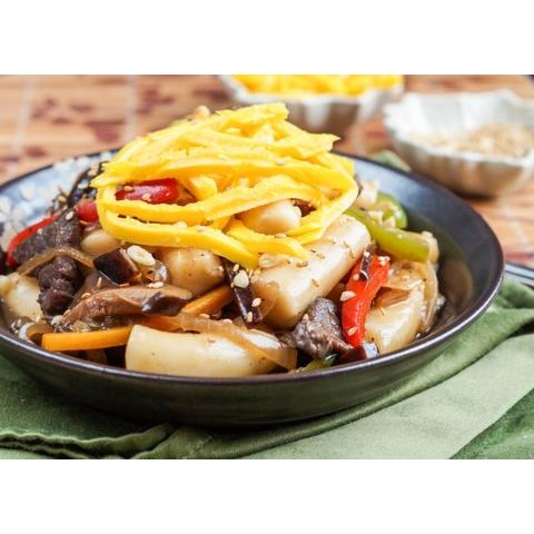 COMBO 1KG BÁNH GẠO HÀN QUỐC KÈM 200GR SỐT