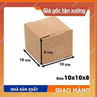 10x10x8 cm COMBO 100 hộp carton đóng hàng giá rẻ / cacton 3 lớp sóng B.