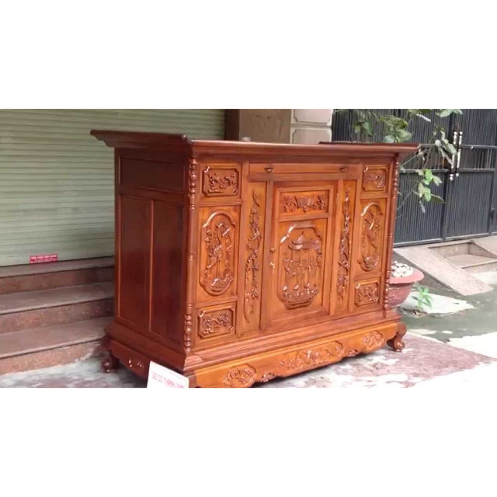 tủ thờ gỗ hương đá 153cm
