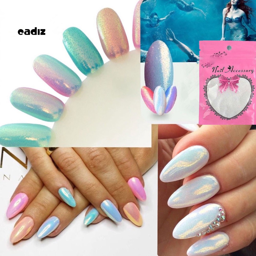 [Hàng mới về] Bột Vẽ Móng Tay Tạo Hiệu Ứng Tráng Gương Lấp Lánh