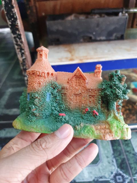 NHÀ TRANG TRÍ HỒ CÁ NON BỘ 12x9x9cm