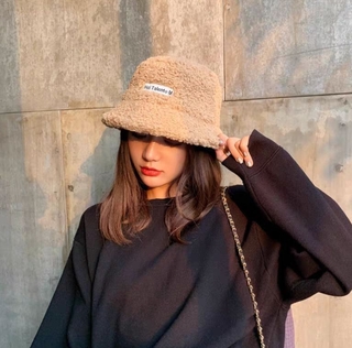 Mũ Bucket Giữ Ấm Mùa Đông Bằng Lông Cừu Chống Gió Lạnh Thoải Mái