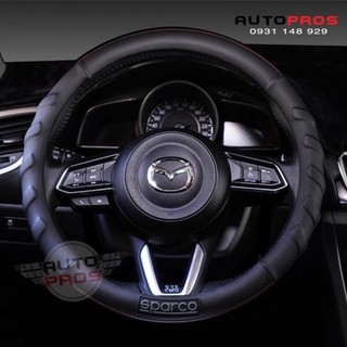 Bọc vô lăng Sparco SPC1117BK (Đen viền chỉ đỏ)