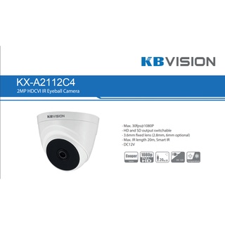CAMERA KBVISION 2MP KX-A2112C4