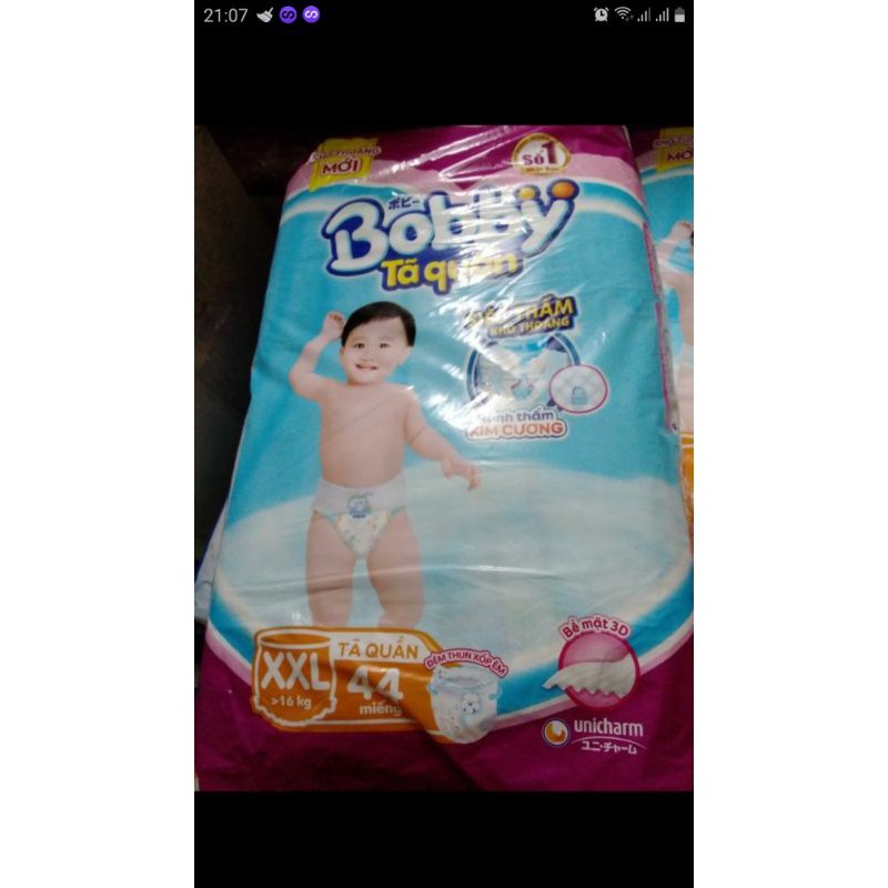 Tã quần bobby XXL44/ XXL44 tặng 6/XXL28