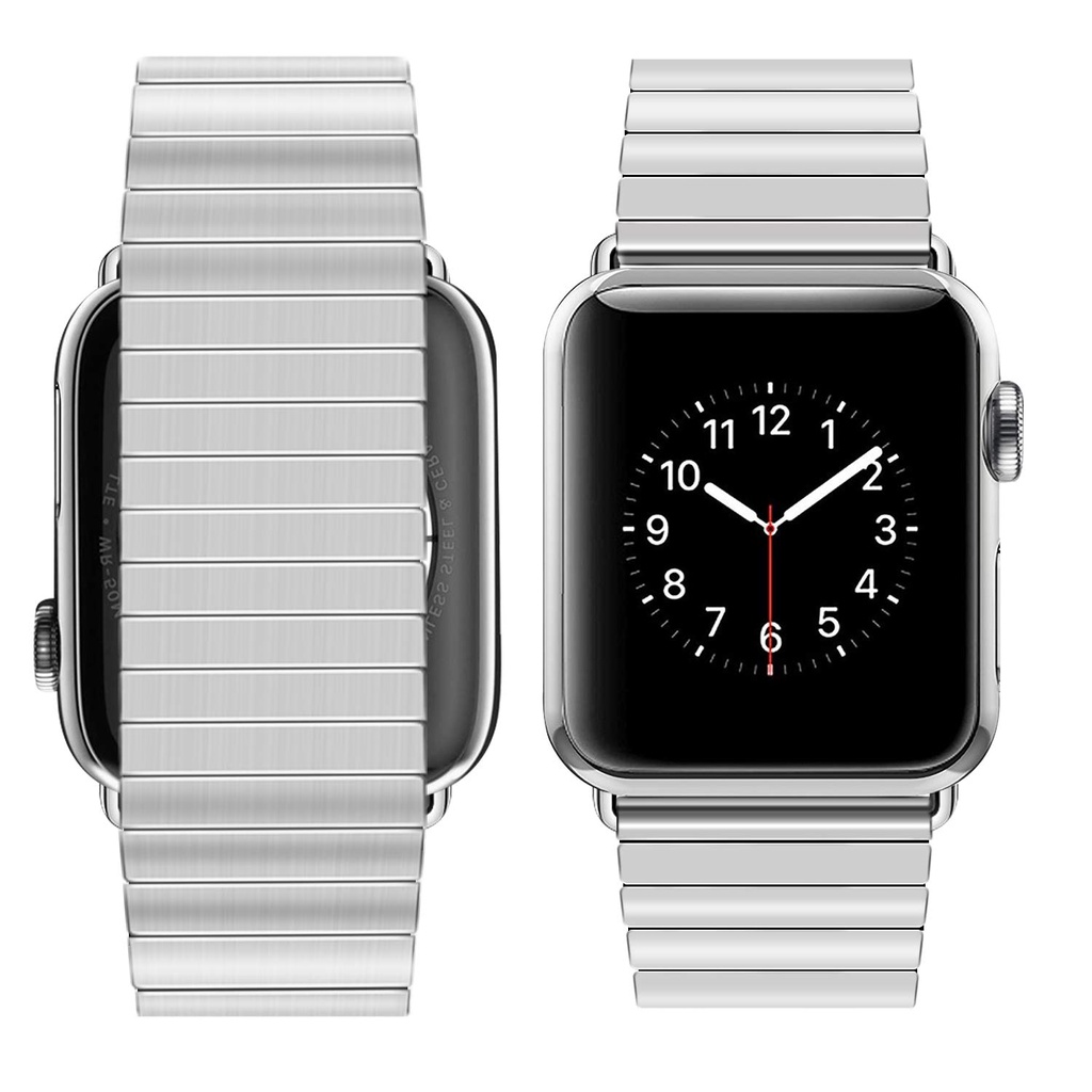 Dây Đeo Đồng Hồ Bằng Thép Không Gỉ Cho Apple Watch 44mm 40mm 42mm 38mm Series 6 Se 5 4 3 2