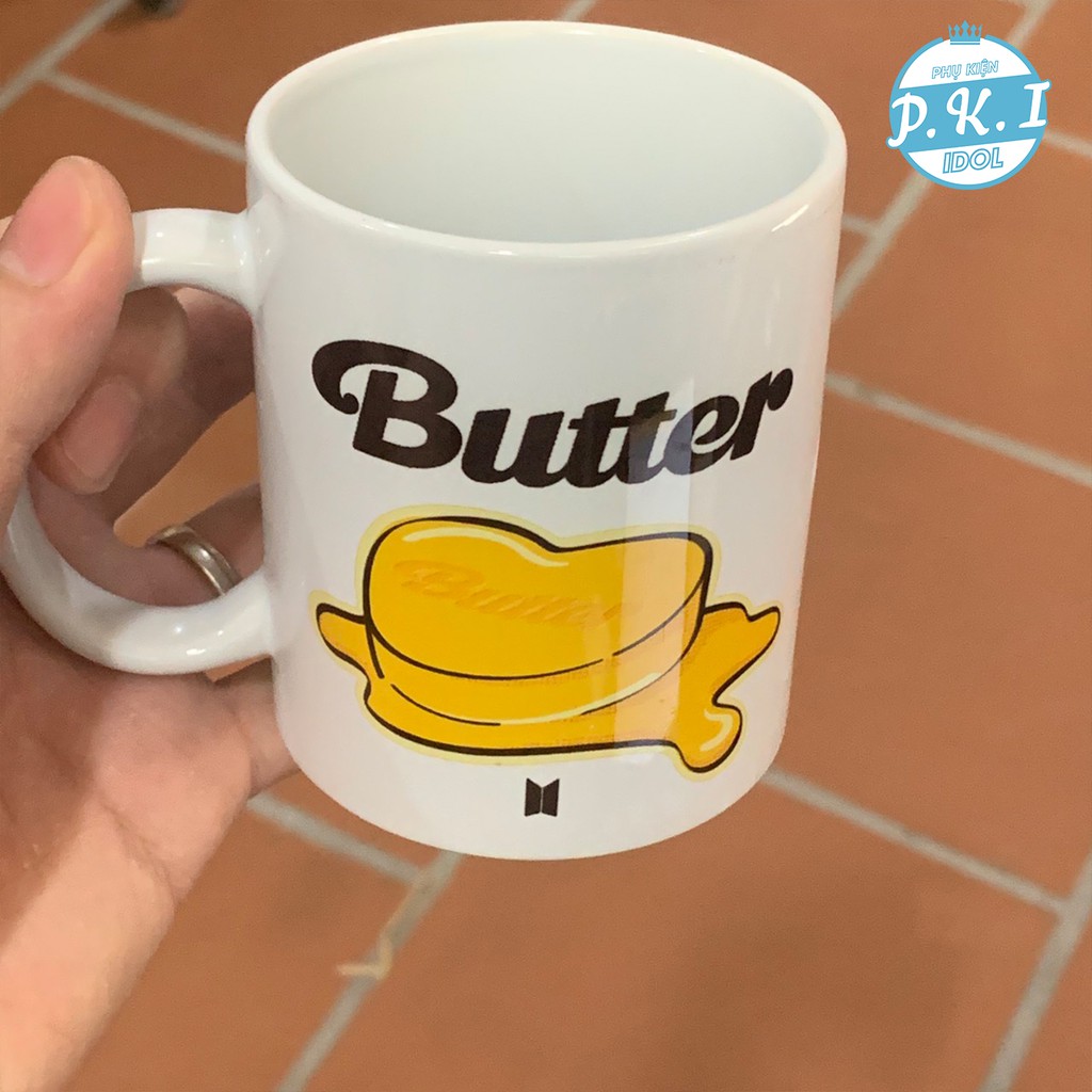 Cốc Cafe In Logo Album Butter - Món Quà Tặng BTS Hoàn Hảo Nhân Dịp Album Ra Mắt - QUÀ TẶNG K-POP