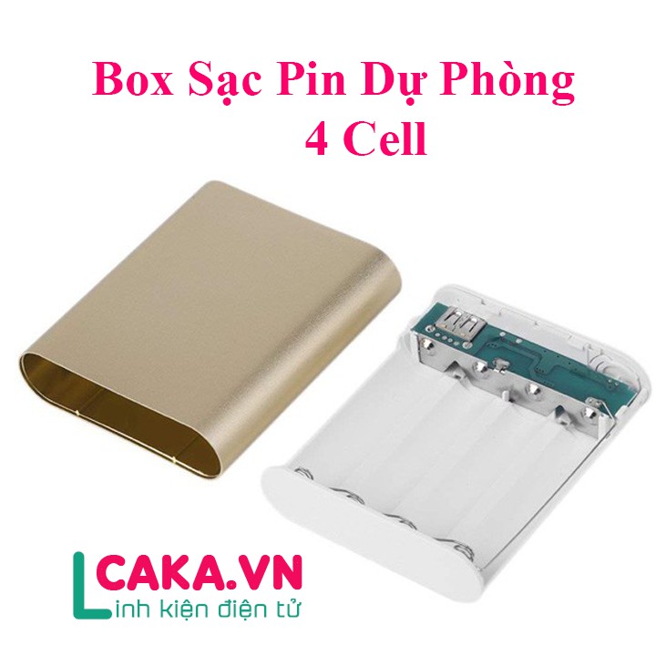 Hộp Đựng Pin Sạc Dự Phòng 4 Viên 18650