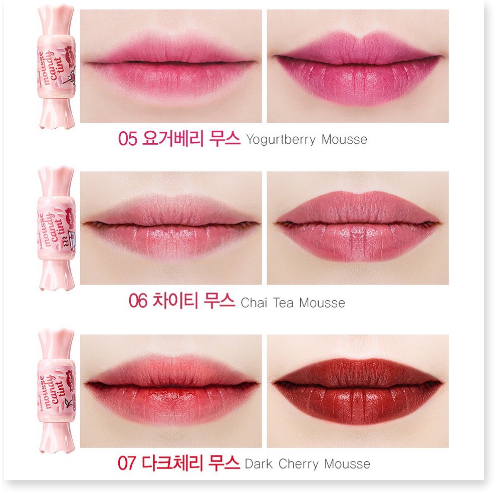 [Mã giảm giá shop] Son kẹo Kem Lì The Saem Saemmul Mousse Candy Tint