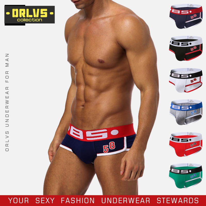 Quần lót Orlvs vải cotton eo thấp thoáng khí phong cách thể thao thời trang cho nam BS39
