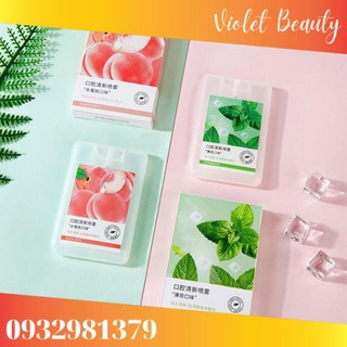  Xịt Thơm Miệng Vị Đào/Bạc Hà Thơm Mát