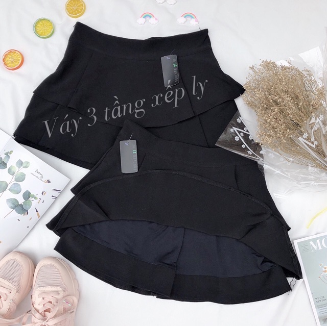 Chân váy xếp li 3 tầng