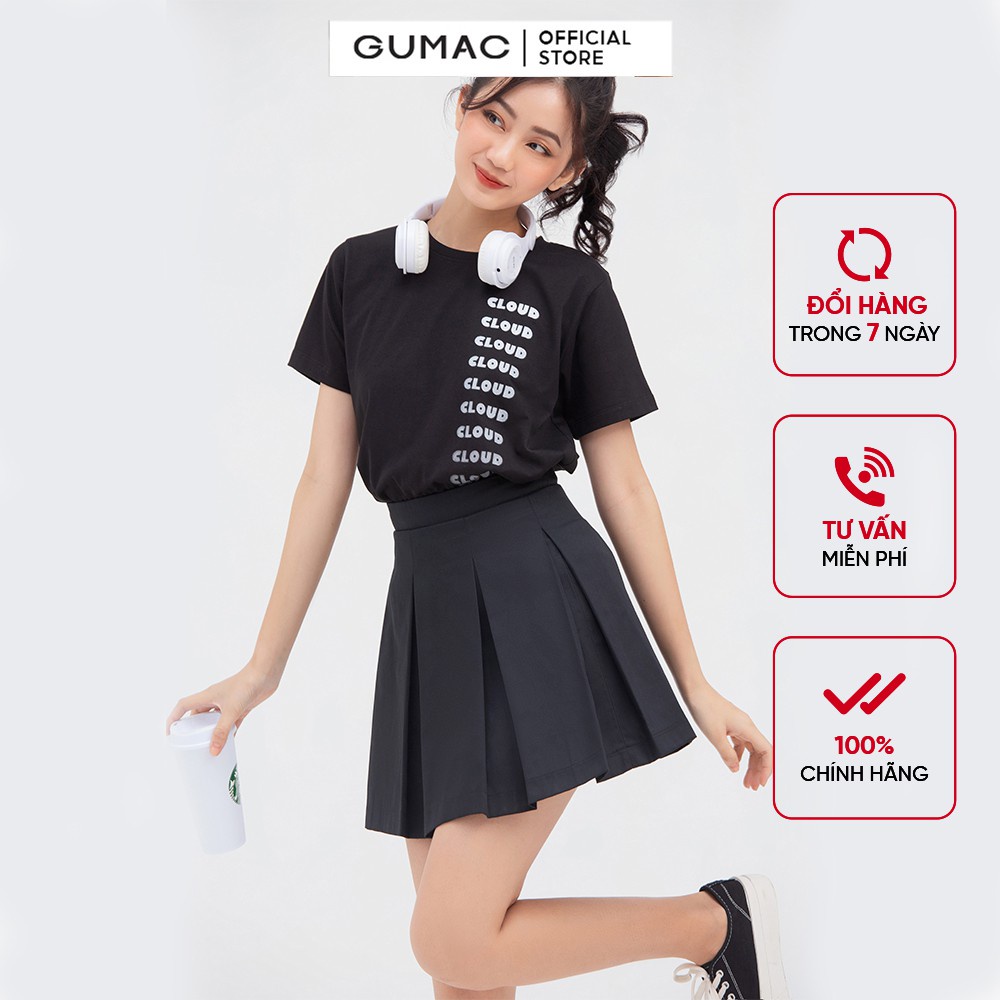 [Mã WABRGUM giảm 10% tối đa 30K đơn 99K] Áo thun nữ cổ tròn in chữ dễ thương GUMAC nhiều màu cá tính ATC03058 | BigBuy360 - bigbuy360.vn