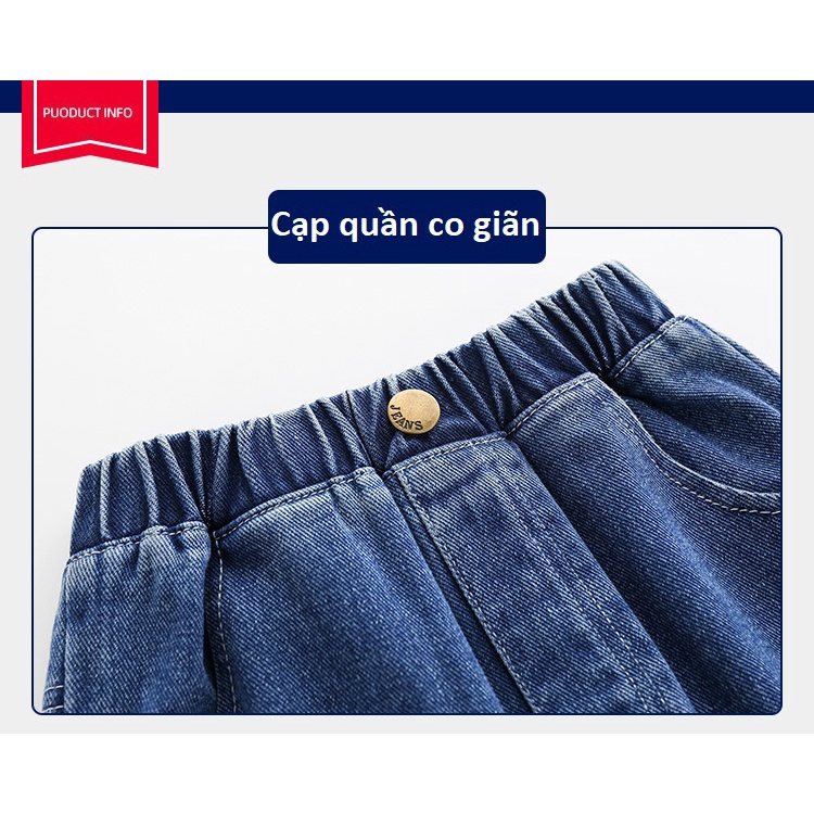 Quần bò bé trai hàn quốc short jean cho trẻ em 2 đến 7 tuổi SKIDS