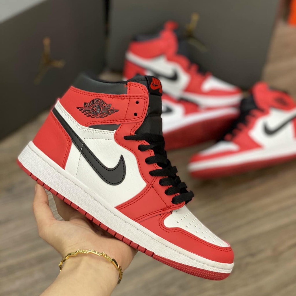 Giày JD trắng đen đỏ  Cao Cấp Full Size Nam Nữ jodan