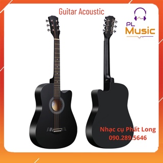 [SALE 6.6] Đàn Guitar Acoustic Màu Đen Nhám Dáng Khuyết Cực Tốt Cực Xịn Giá Rẻ - Hàng có sẵn