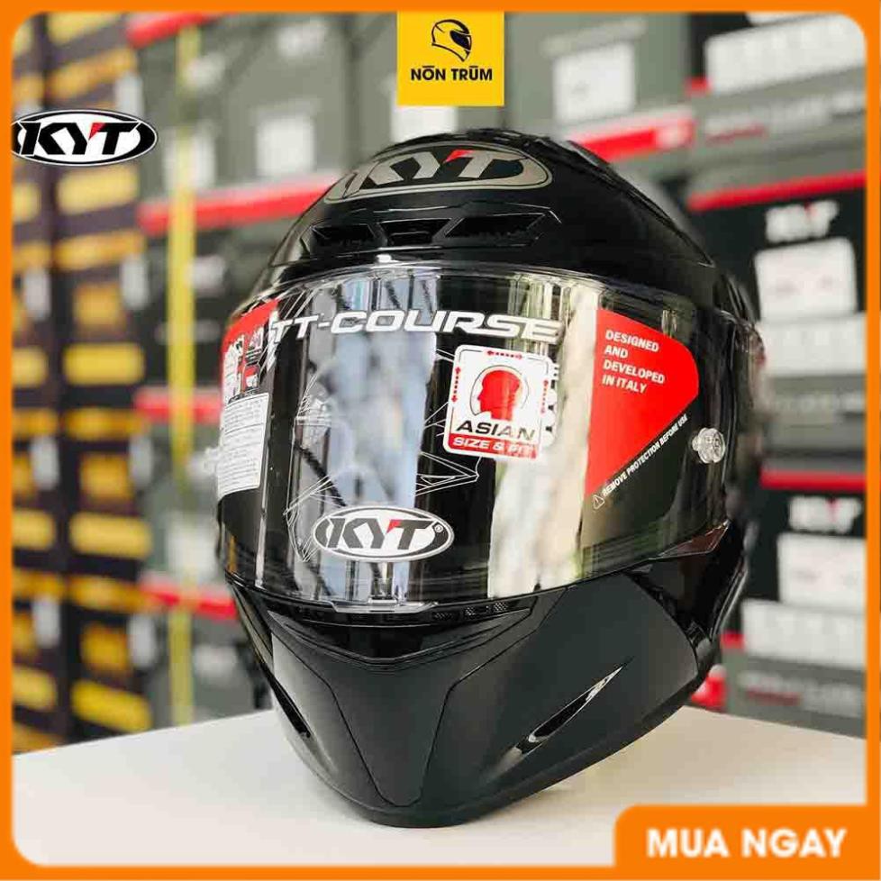 Nón bảo hiểm full face KYT TT Course chính hãng đen size M L XL_phuotarmor
