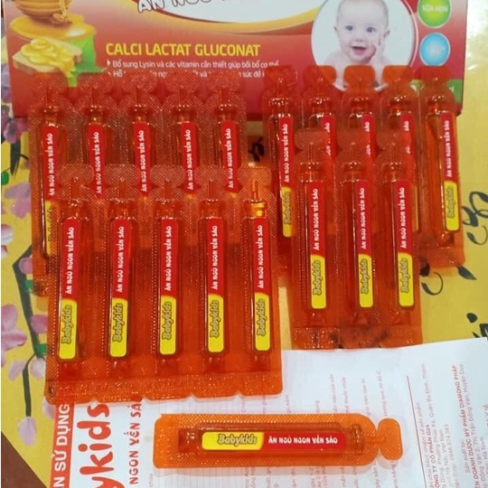 Siro Babykids Yến Sào Ăn Ngủ Ngon Cho Trẻ Biếng Ăn Hộp 20 Ống