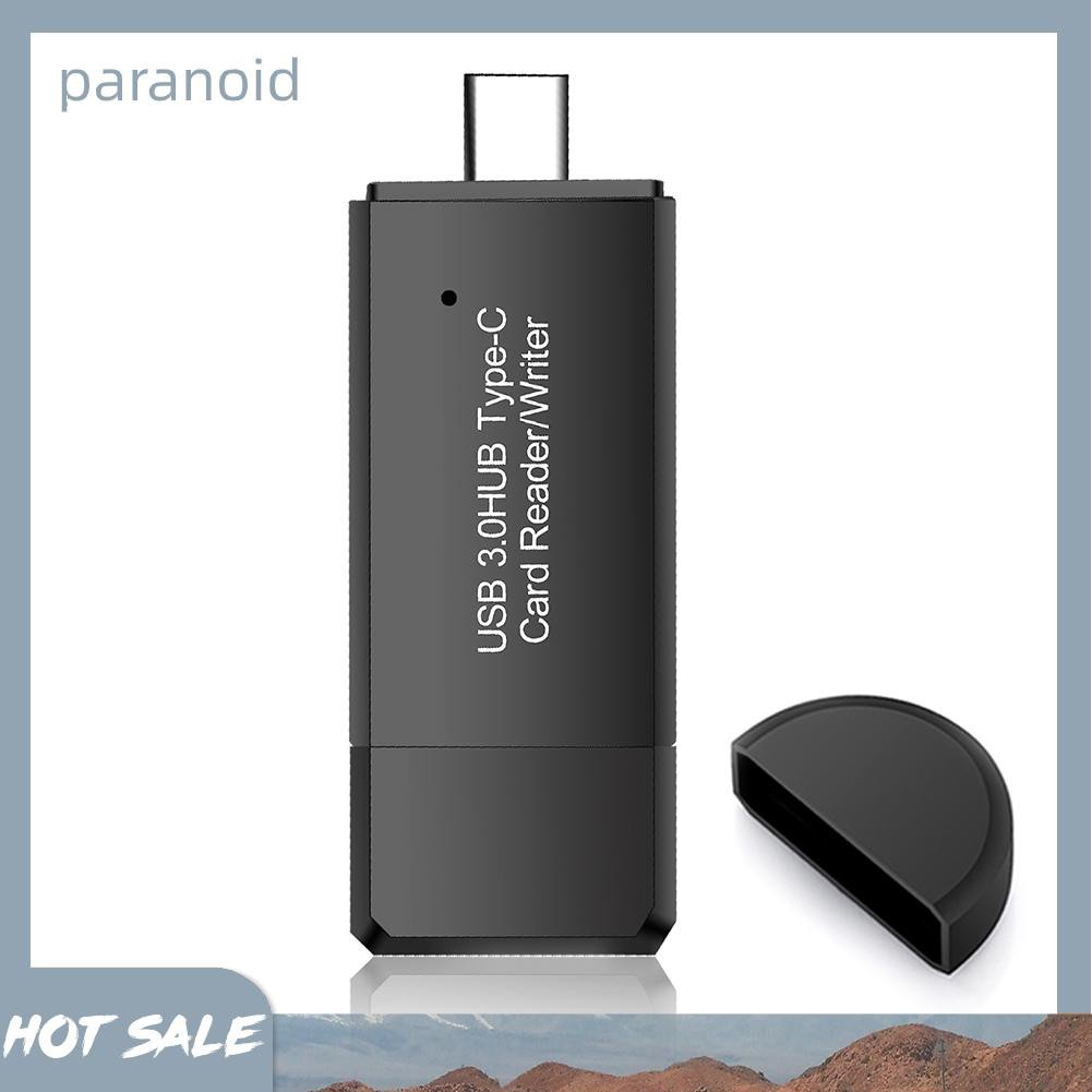 Đầu Đọc Thẻ Nhớ Paranoid YC-432 USB C Sang USB 3.0 OTG Cho Laptop Điện Thoại