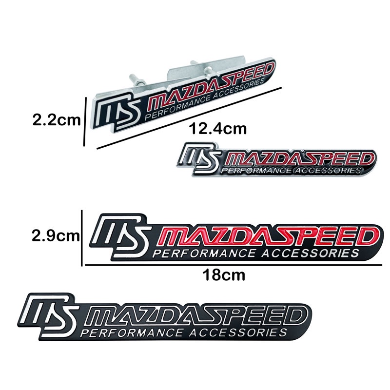Logo 3D Bằng Kim Loại Dán Trang Trí Mui Trước Xe Hơi Mazda 2 3 5 6 CX-5 CX-4 CX-7 Axela Atenza