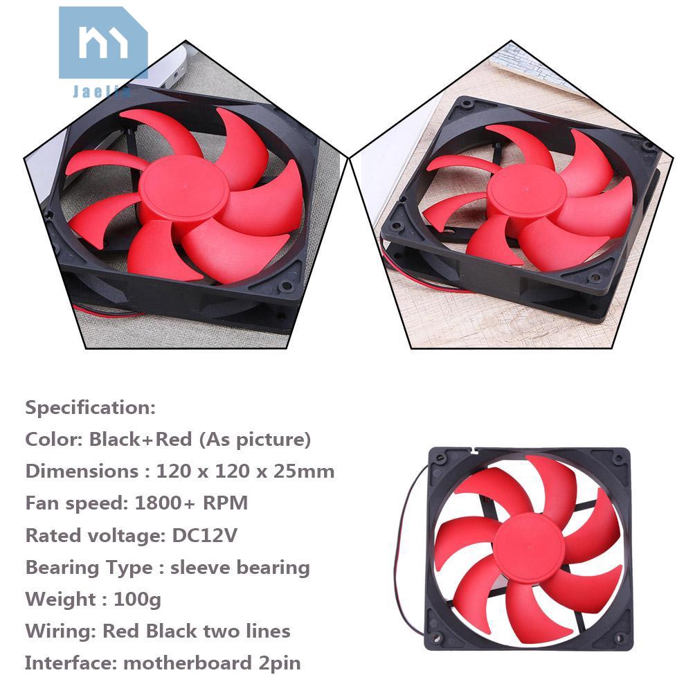 Quạt tản nhiệt CPU 12cm 120mm DC12V 1800R 120x120x25mm 2 chấu dành cho máy tính cá nhân