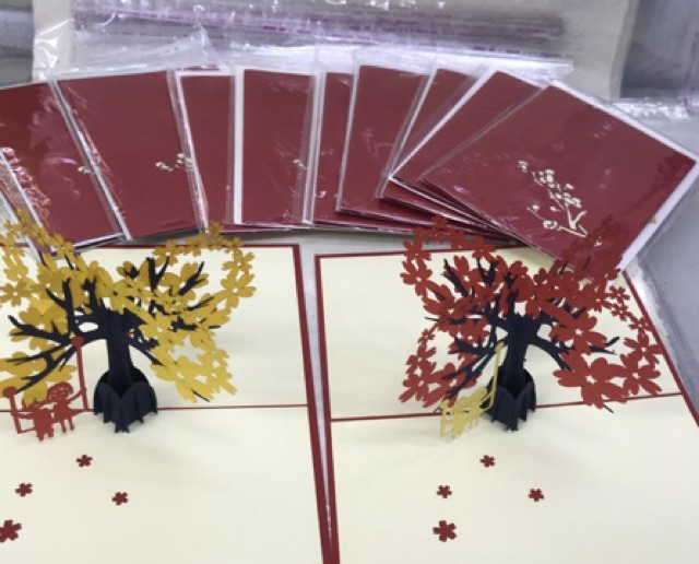 Cây Hoa  Anh Đào  - Flower - Cherry Blossom   - Thiệp 3D | BigBuy360 - bigbuy360.vn