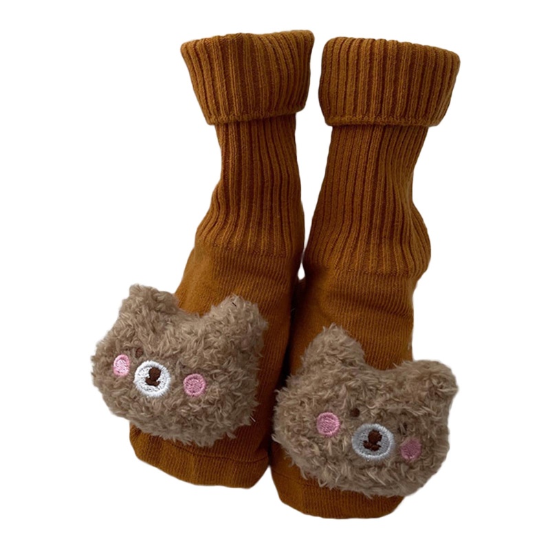 Vớ Cotton Mềm Mại Chống Trượt Hình Gấu Dễ Thương Cho Bé