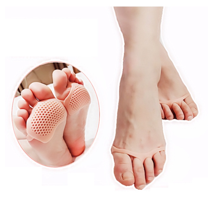 Set 2 Lót giày silicon đệm êm bàn chân trước, cao su tổ ong mềm và thoáng khí khogiasi247