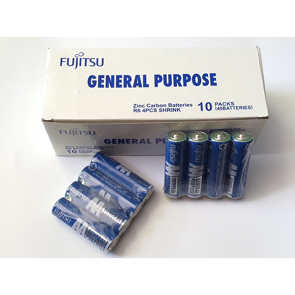 Hộp 40 Viên Pin AA Fujitsu Carbon ZinC chính hãng