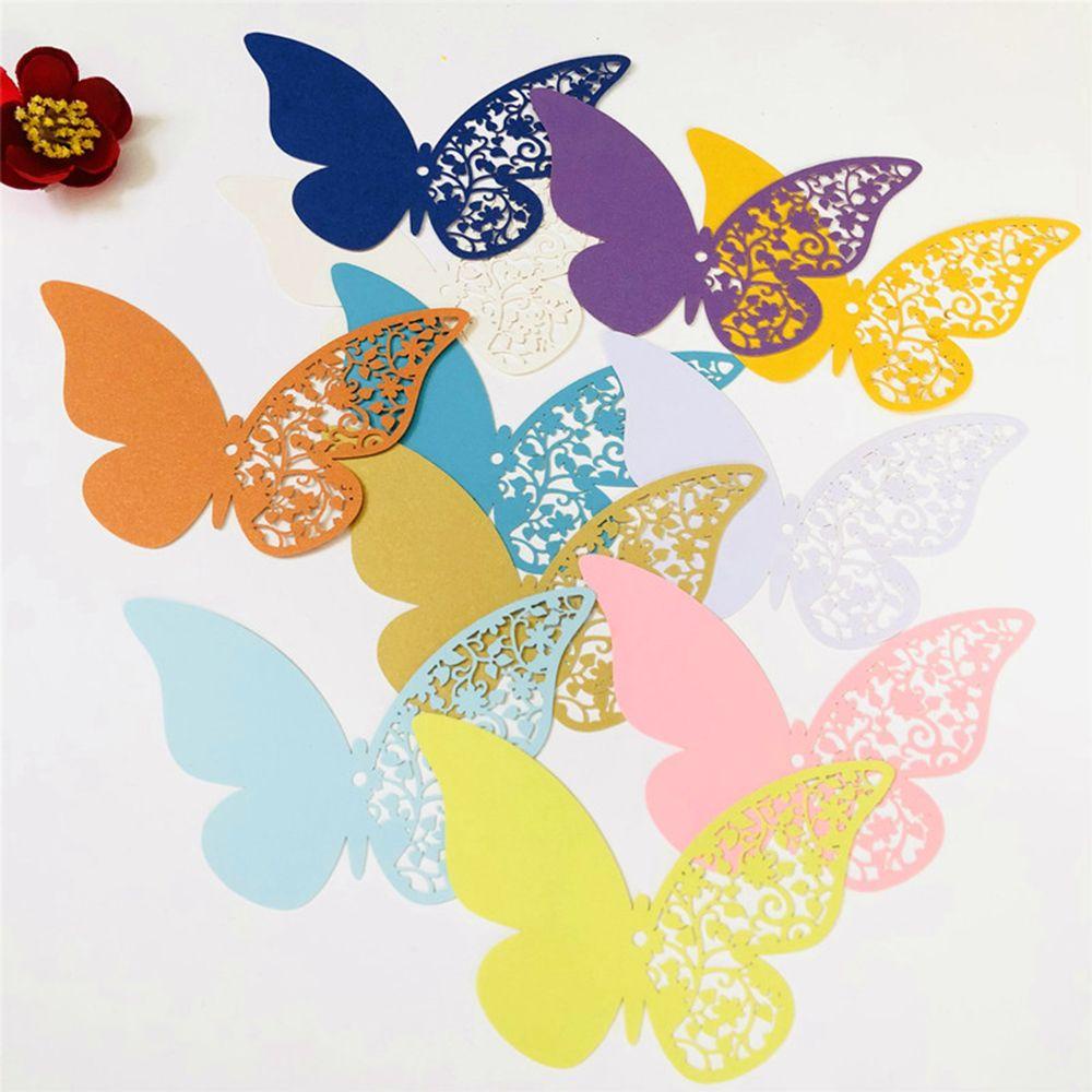 YIYU Miếng Dán Tường Trang Trí 3D Màu Sáng Dễ Thương Thẻ