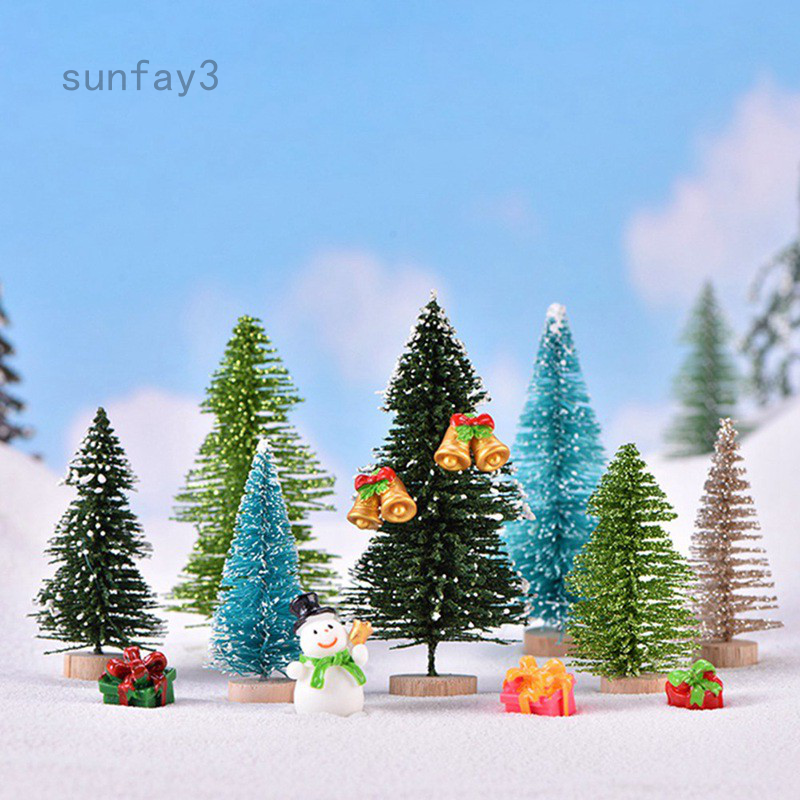 sunfay3 Set 5 Cây Thông Noel Mini Trang Trí Giáng Sinh