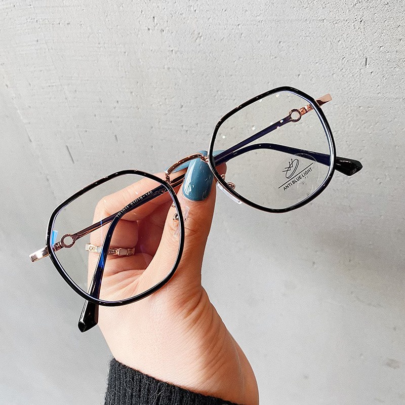 Mắt Kính Gọng Cận Form Tròn 596 Lyly Anti Blue Light Phong Cách Hàn Quốc Cá Tính - Hazo