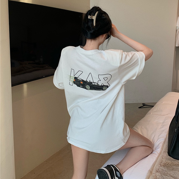 NRVP Áo Thun Cotton Tay Ngắn Cổ Tròn Màu Trơn Thời Trang Dành Cho Nữ