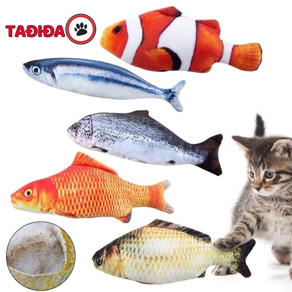 Đồ Chơi Cá Catnip Nhồi Bông 3D Cho Thú Cưng Chó Mèo – Tadida Pet