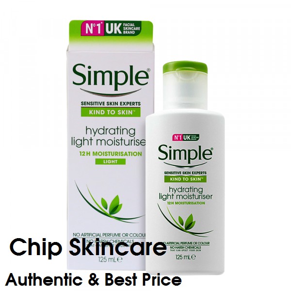 Sữa dưỡng da Simple Kind To Skin Hydrating Light Moisturiser 125ml Chip Skincare