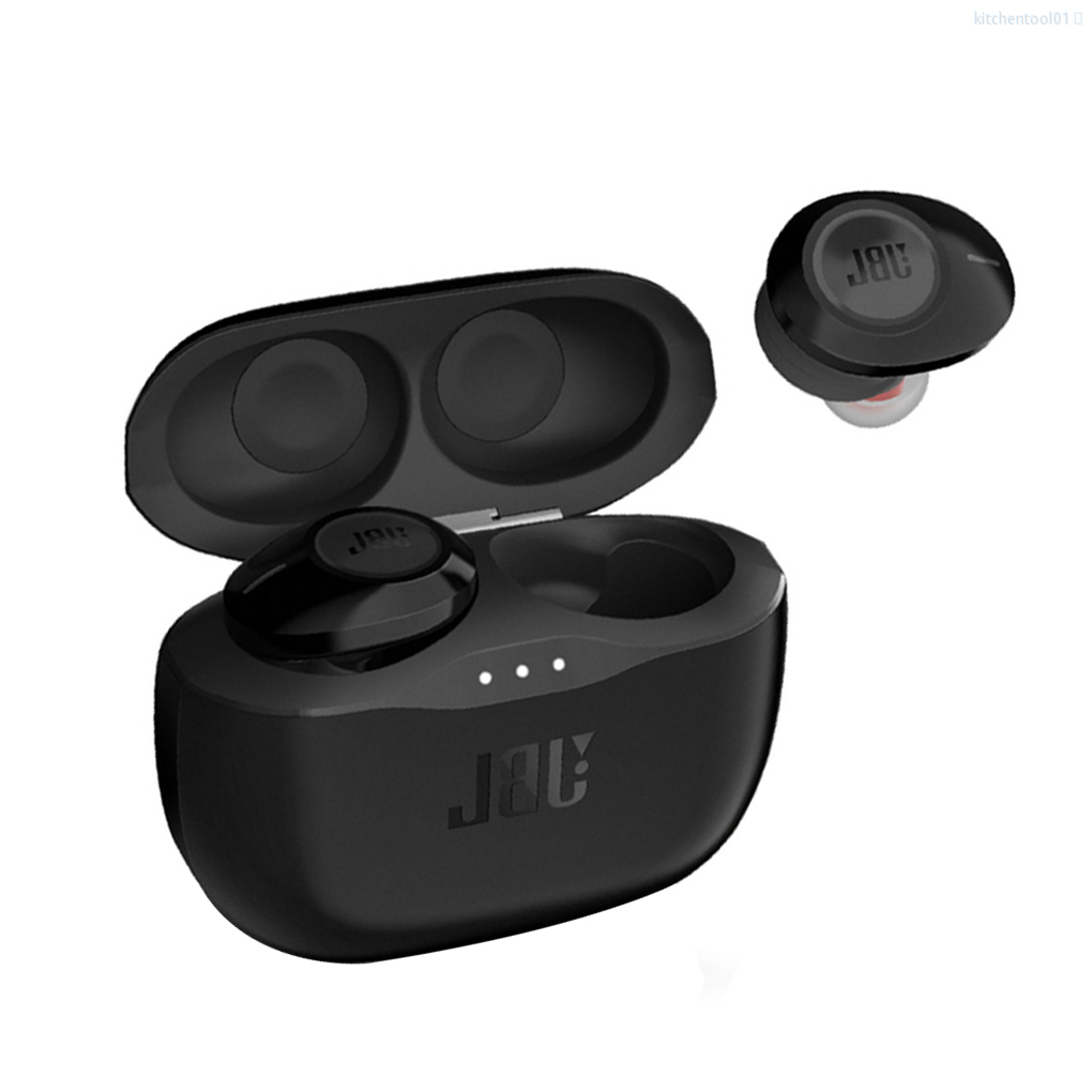 JBL T120 1 Pair Bluetooth 4.2 Earphone True Wireless In-ear Headphone Bass Sound Earbud with Charging Case, Black kitchentool01