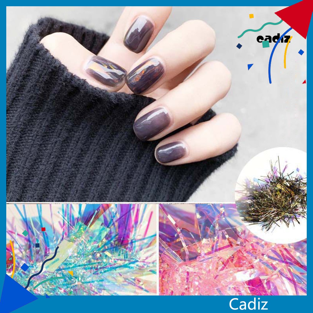 [Hàng mới về] Sợi thủy tinh trang trí móng tay tráng gương sáng bóng lấp lánh