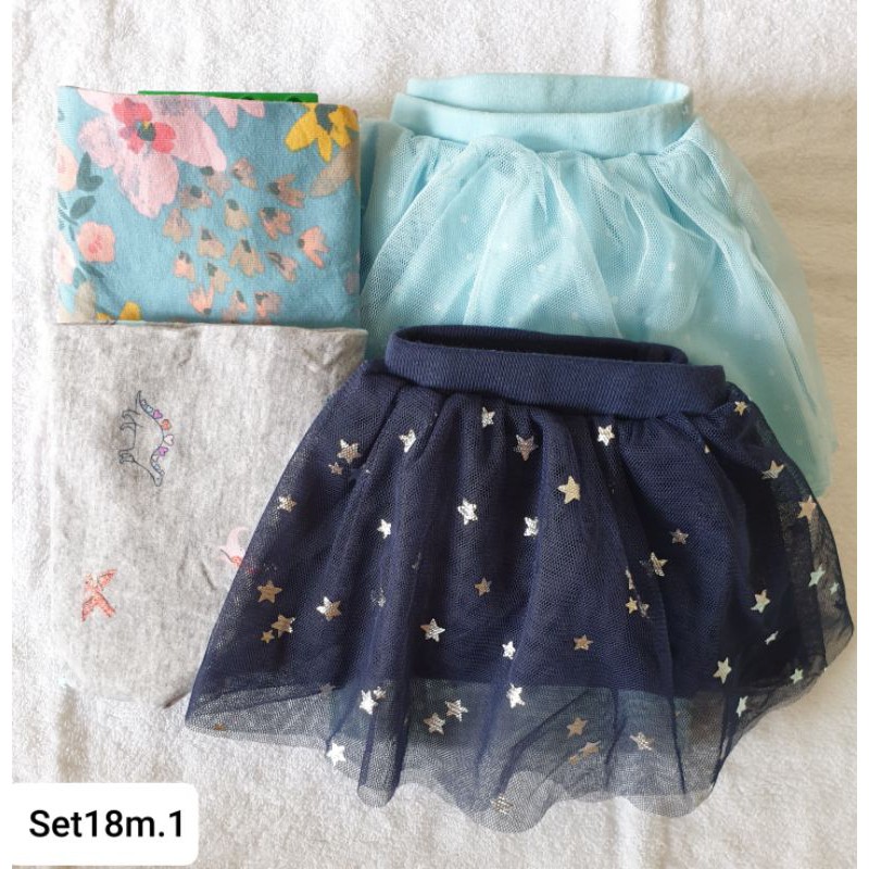Set 4 quần legging cotton các hãng Carter's, Gap, H&M cho bé gái từ 3 tháng đến 7 tuổi, BUNKID