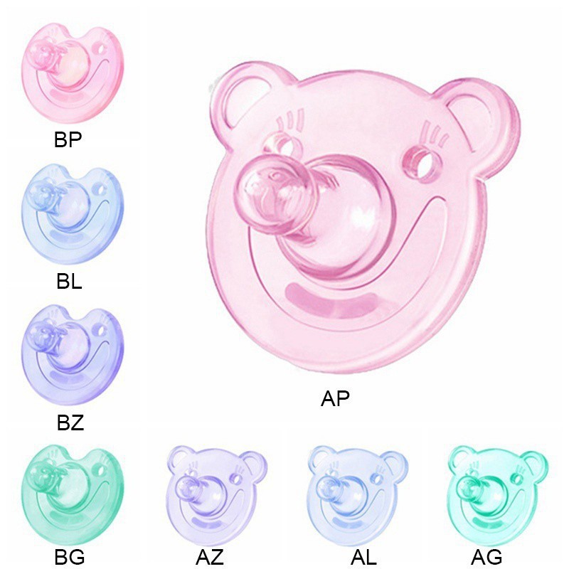 4 Colors Soft Silicone Orthodontic Pacifier Sleep Soother For 0-3Y Baby