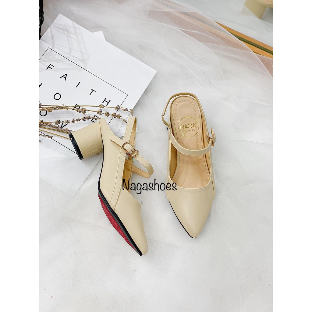 CAO GÓT NAGASHOES NAC137 PHỐI VIỀN GÓT TRỤ 5CM