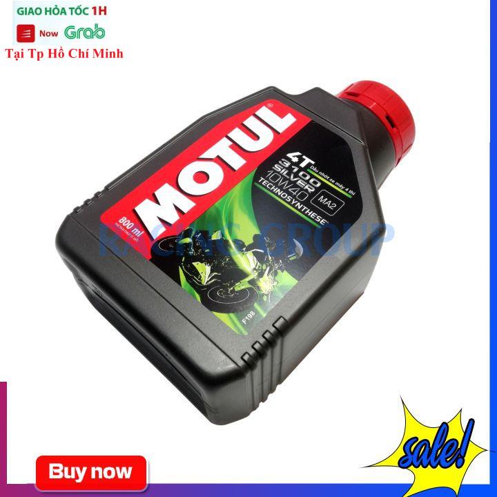 Nhớt Máy Chính Hãng Motul 3100 Sliver 4T 10W40 0.8L - Nhớt Pháp Cao Cấp Dành Cho Xe Số Côn Tay