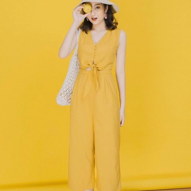Jumpsuit màu vàng Daisy