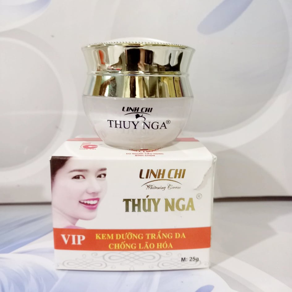 Kem dưỡng trắng da, chống lão hóa Linh Chi 25g