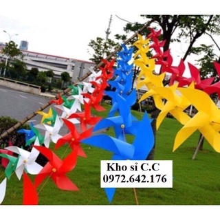 [HCM - SỈ] 100 chong chóng nhựa 7 màu 20cm treo dây trang trí trường học, mầm non, khu du lịch