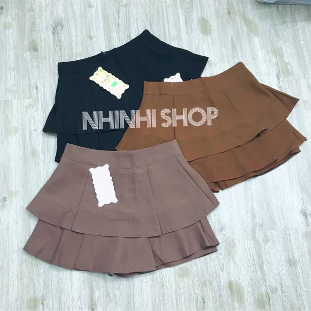 Chân váy tầng, Chân váy xòe dáng A có lót quần trong CV197 - NhiNhi Shop